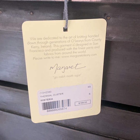 NWT! Margaret O’Leary Thermal Duster Wisteria Small - Picture 4 of 7